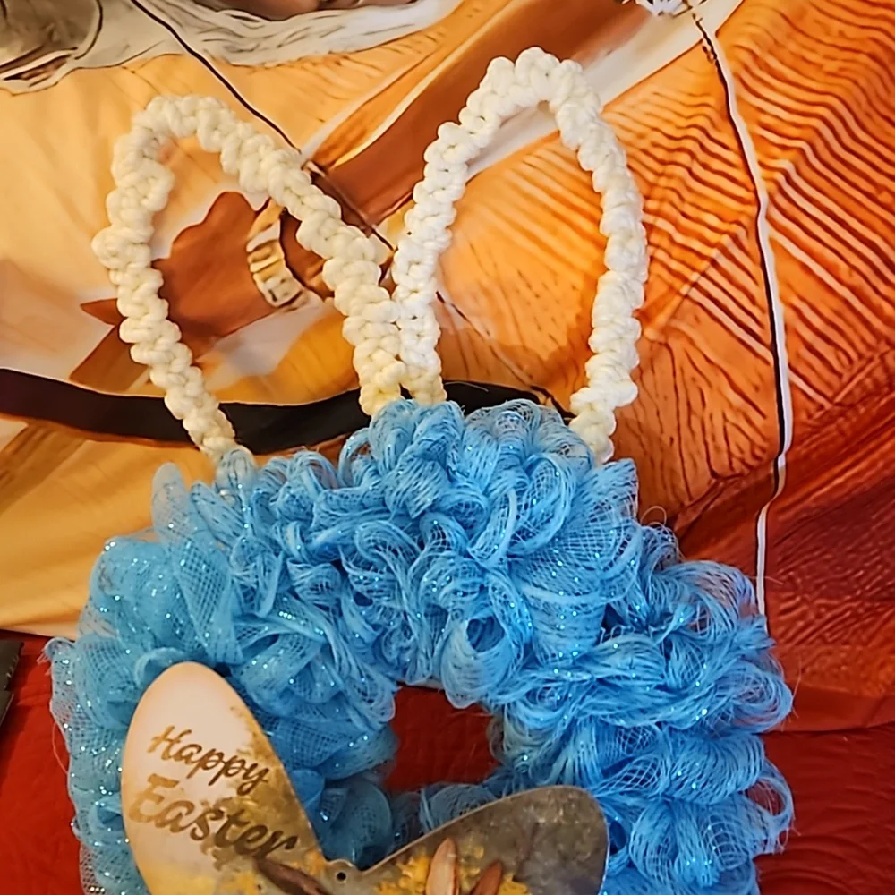 From mom's closet Easter wreath